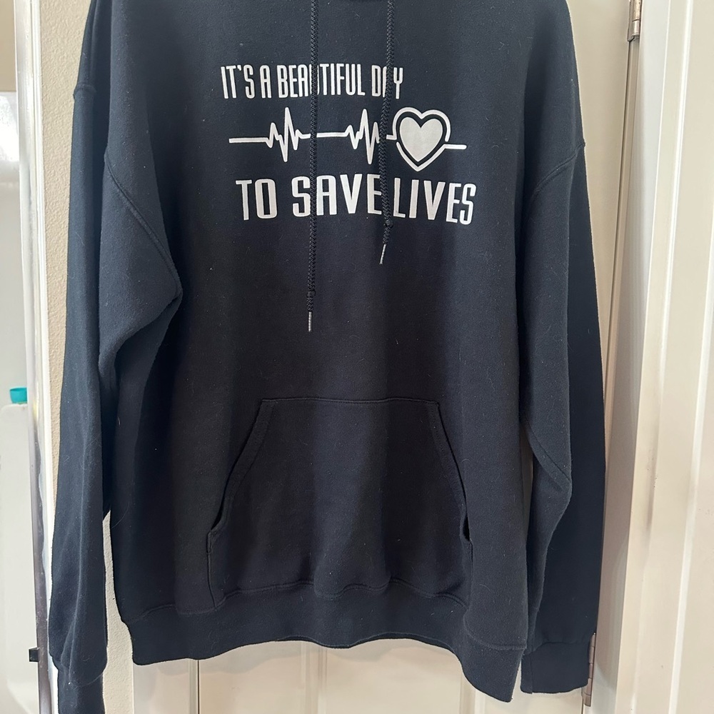Jerzees Black Sweatshirt with Graphic Design